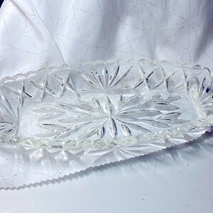 Hazel Atlas relish , trinket dish. Excellent condition.